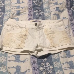 White Denim Shorts